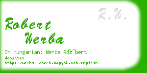 robert werba business card